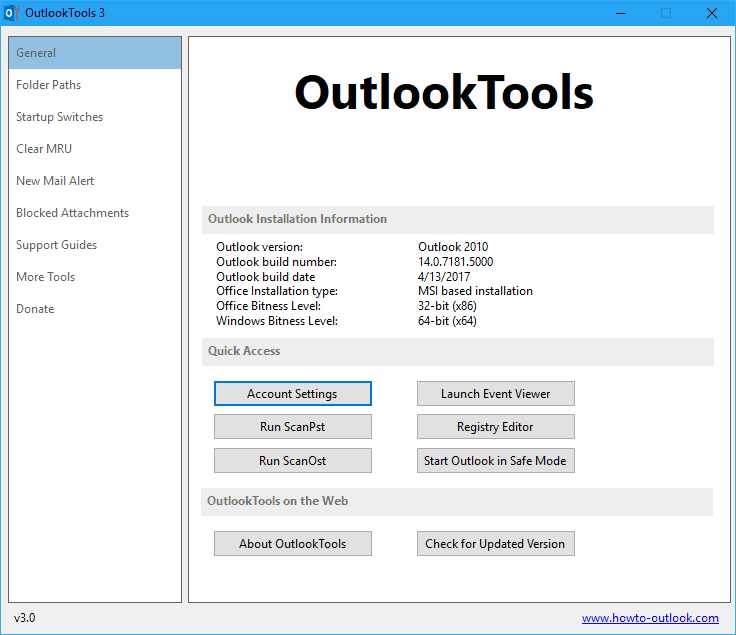 microsoft outlook connectivity tool